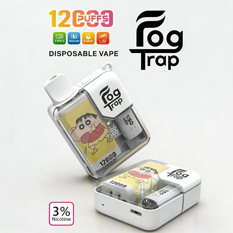 【蠟筆小新+拉布布】Fog Trap霧陷阱12000口一次性電子煙 | 潮流外觀 | 20種口味現貨:圖片 3