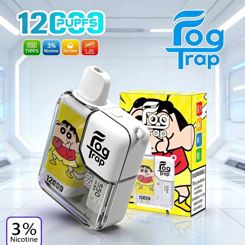 【蠟筆小新+拉布布】Fog Trap霧陷阱12000口一次性電子煙 | 潮流外觀 | 20種口味現貨:圖片 2